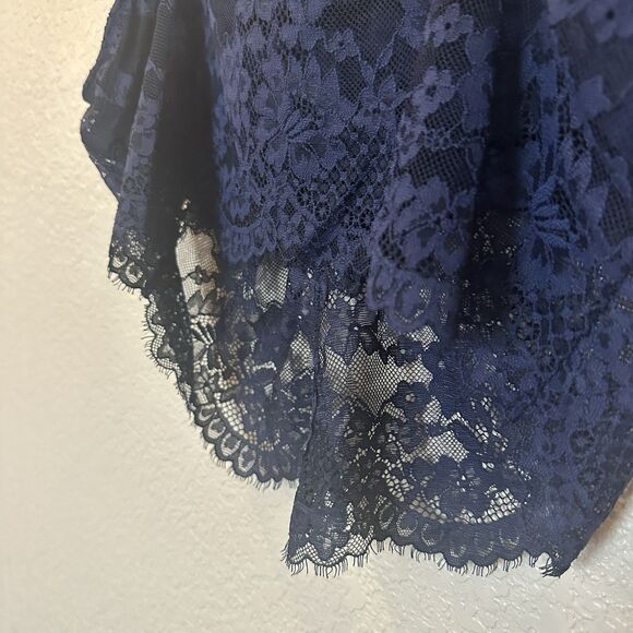 Aerie Bralette Bra Crop Top Blue Lace Size Large Adjustable Straps Bra Top - Picture 4 of 5